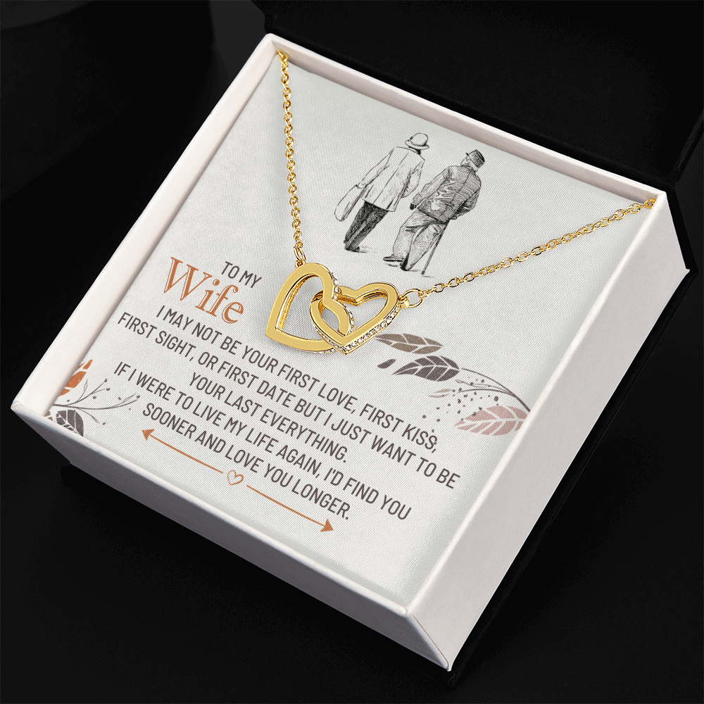 To My Wife - First Kiss - Forever Linked Hearts Gift Set - SSW25 Jewelry ShineOn Fulfillment