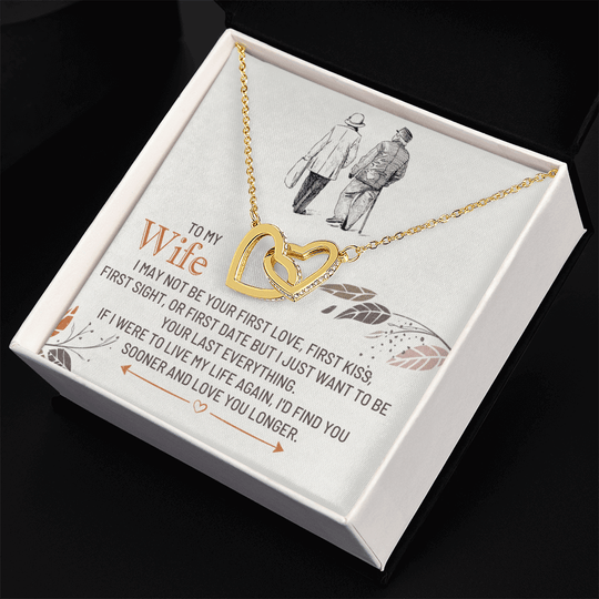 To My Wife - First Kiss - Forever Linked Hearts Gift Set - SSW25 Jewelry ShineOn Fulfillment
