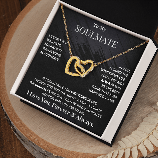 To My Soulmate - Intertwined Hearts Beautiful Gift Set - SSM3 Jewelry ShineOn Fulfillment