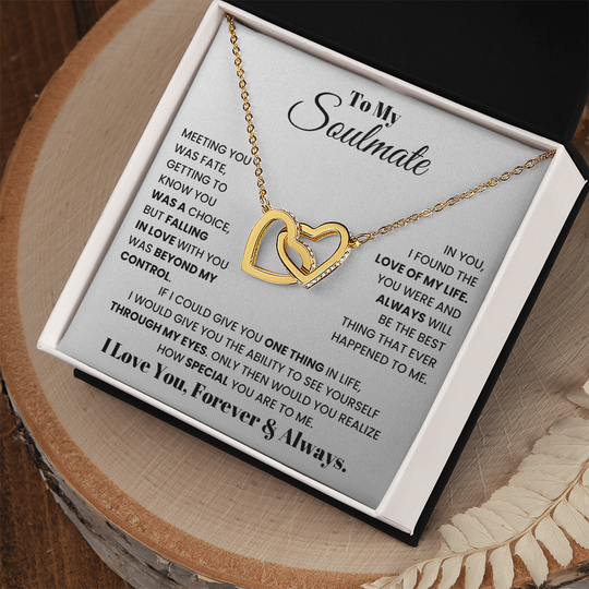 To My Soulmate - Intertwined Hearts Gift Set - SSM1 Jewelry ShineOn Fulfillment