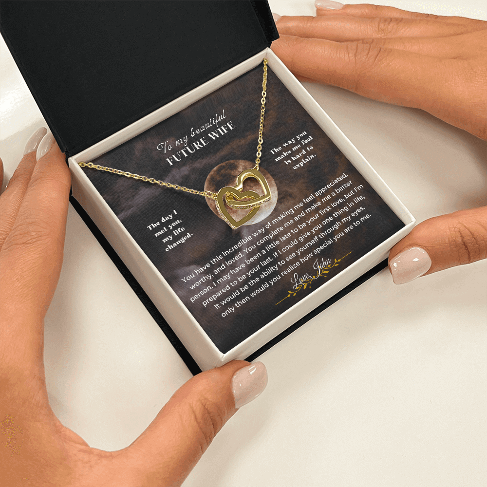 To My Beautiful Future Wife - Intertwined Hearts Gift Set - SSV1 Jewelry ShineOn Fulfillment