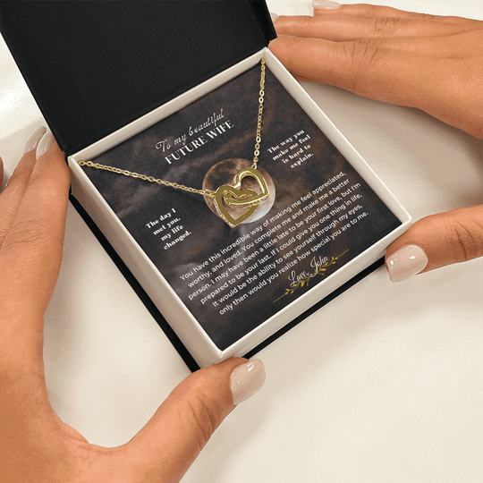 To My Beautiful Future Wife - Intertwined Hearts Gift Set - SSV1 Jewelry ShineOn Fulfillment
