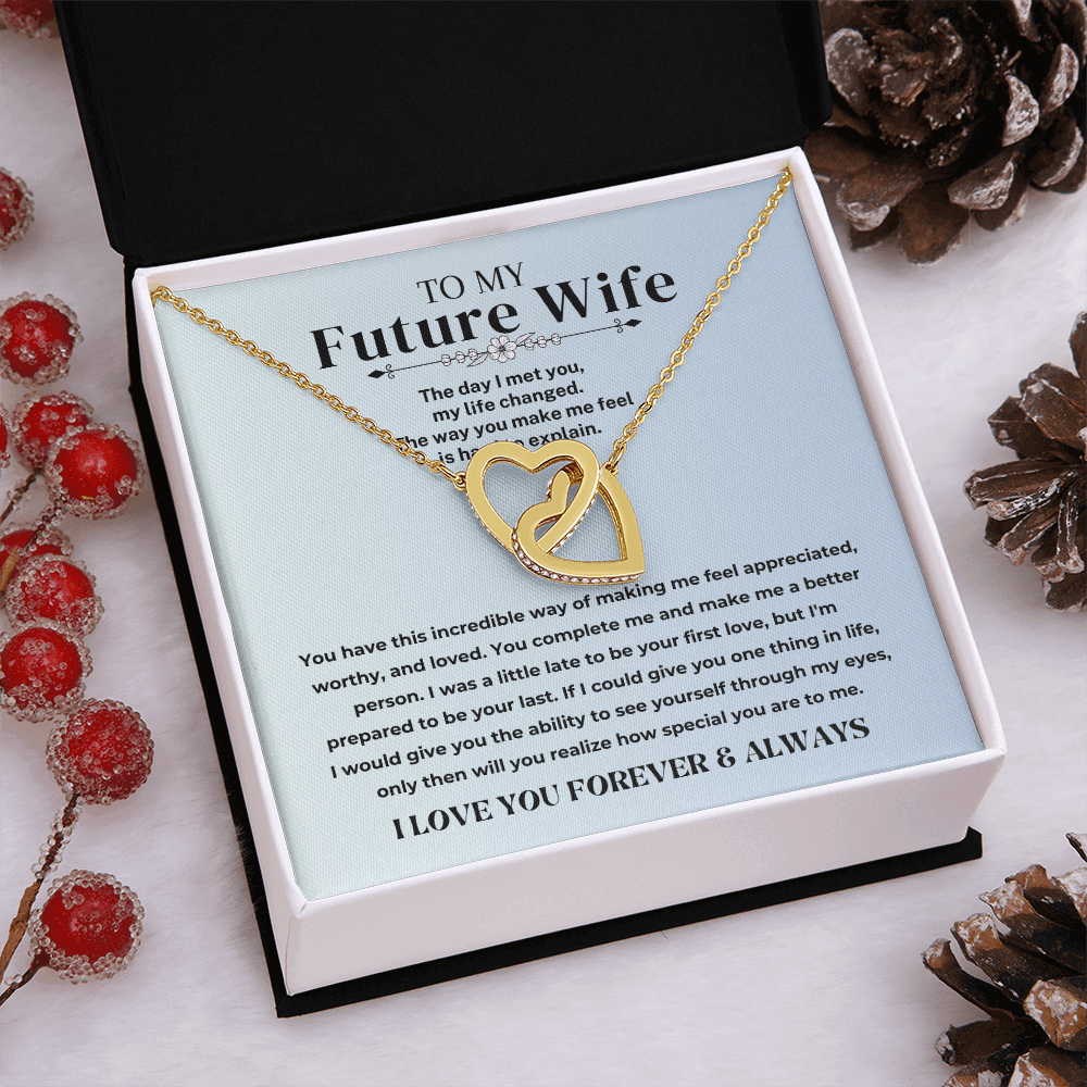 To My Future Wife - Intertwined Hearts Gift Set - SSV1 Jewelry ShineOn Fulfillment