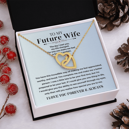 To My Future Wife - Intertwined Hearts Gift Set - SSV1 Jewelry ShineOn Fulfillment