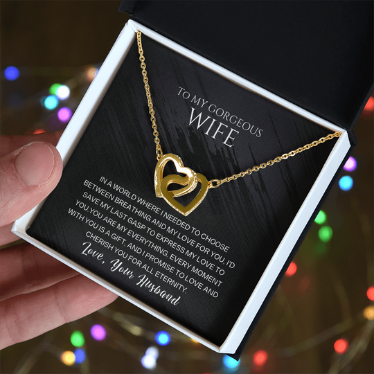 To My Gorgeous Wife - Forever Linked Hearts Gift Set - SSW23 Jewelry ShineOn Fulfillment