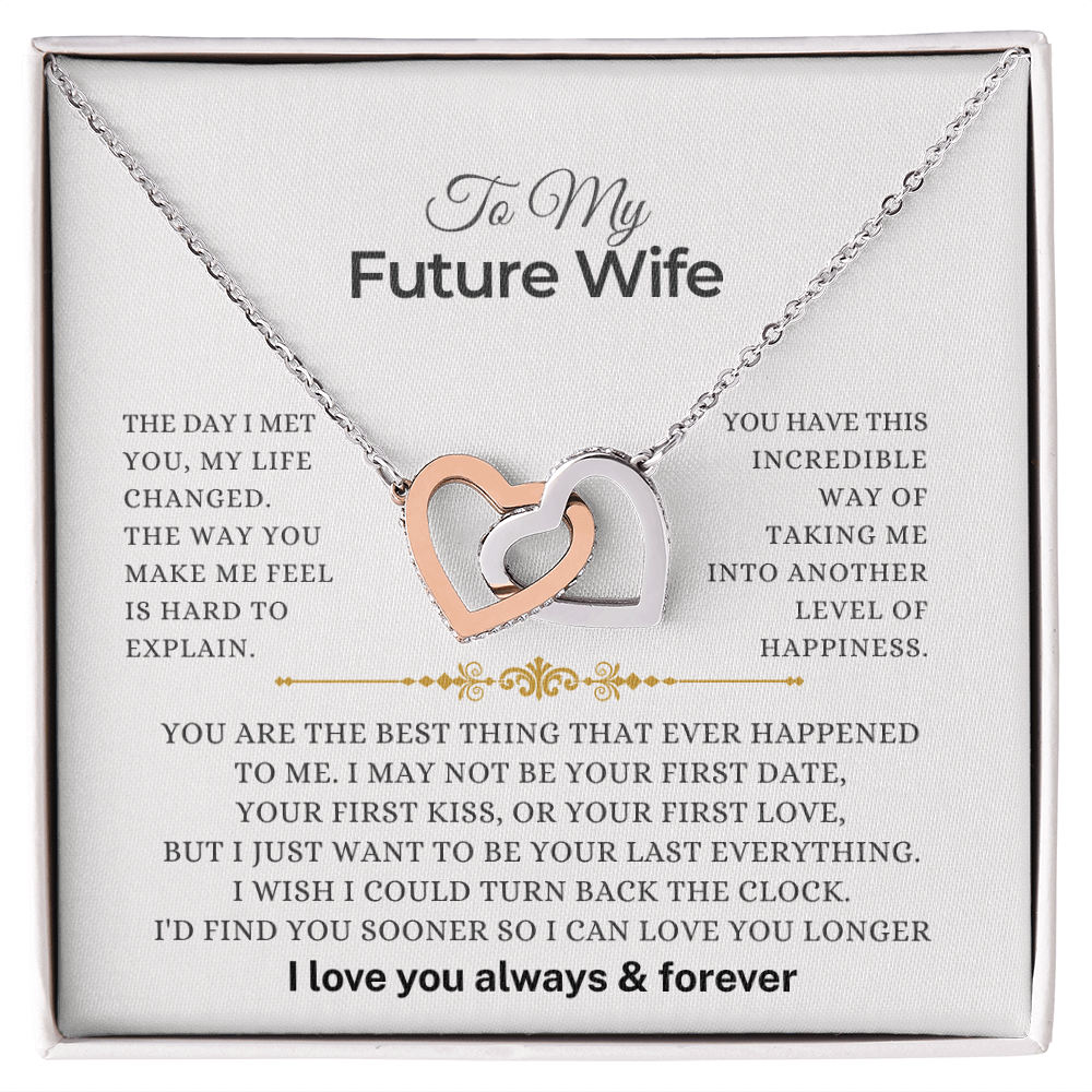 To My Future Wife - Forever Love Gift Set - SS5014V2 Jewelry ShineOn Fulfillment 14k White Gold Finish Standard Box