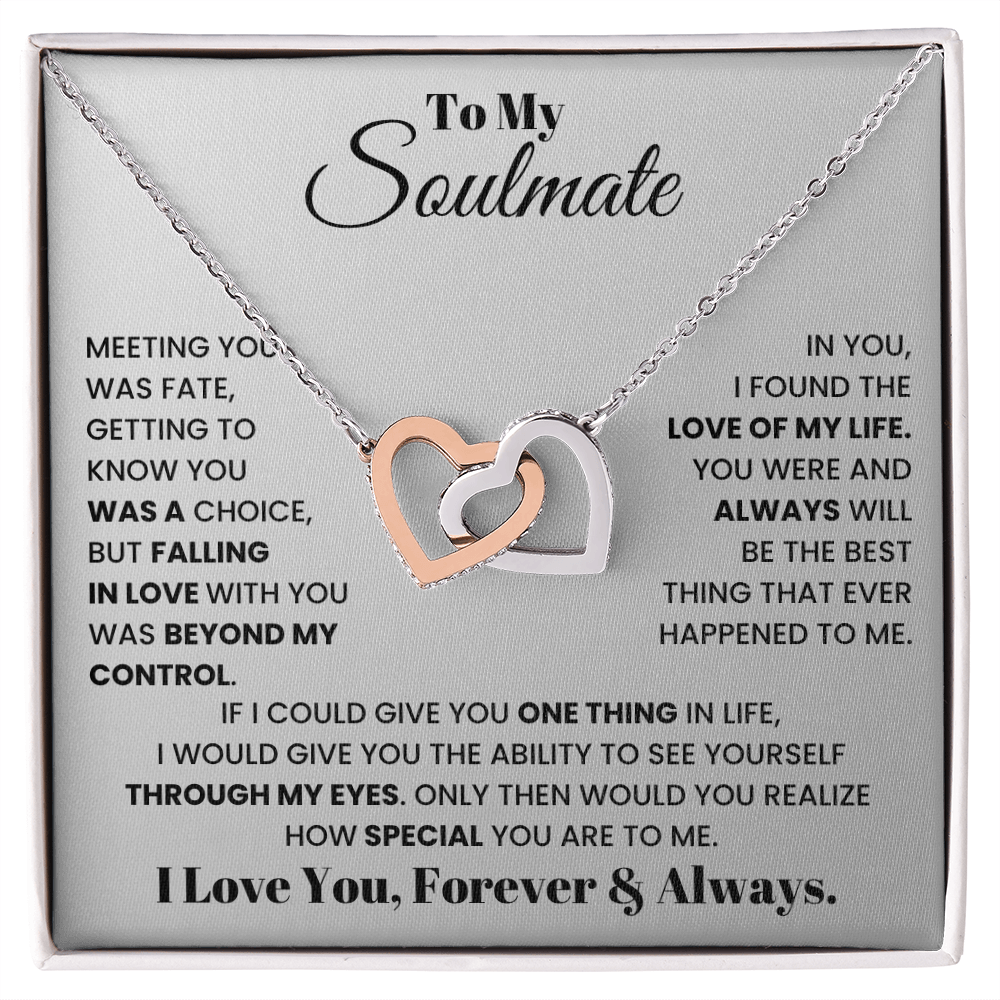 To My Soulmate - Intertwined Hearts Gift Set - SSM1 Jewelry ShineOn Fulfillment