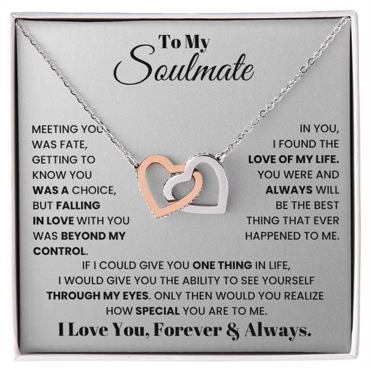 To My Soulmate - Intertwined Hearts Gift Set - SSM1 Jewelry ShineOn Fulfillment