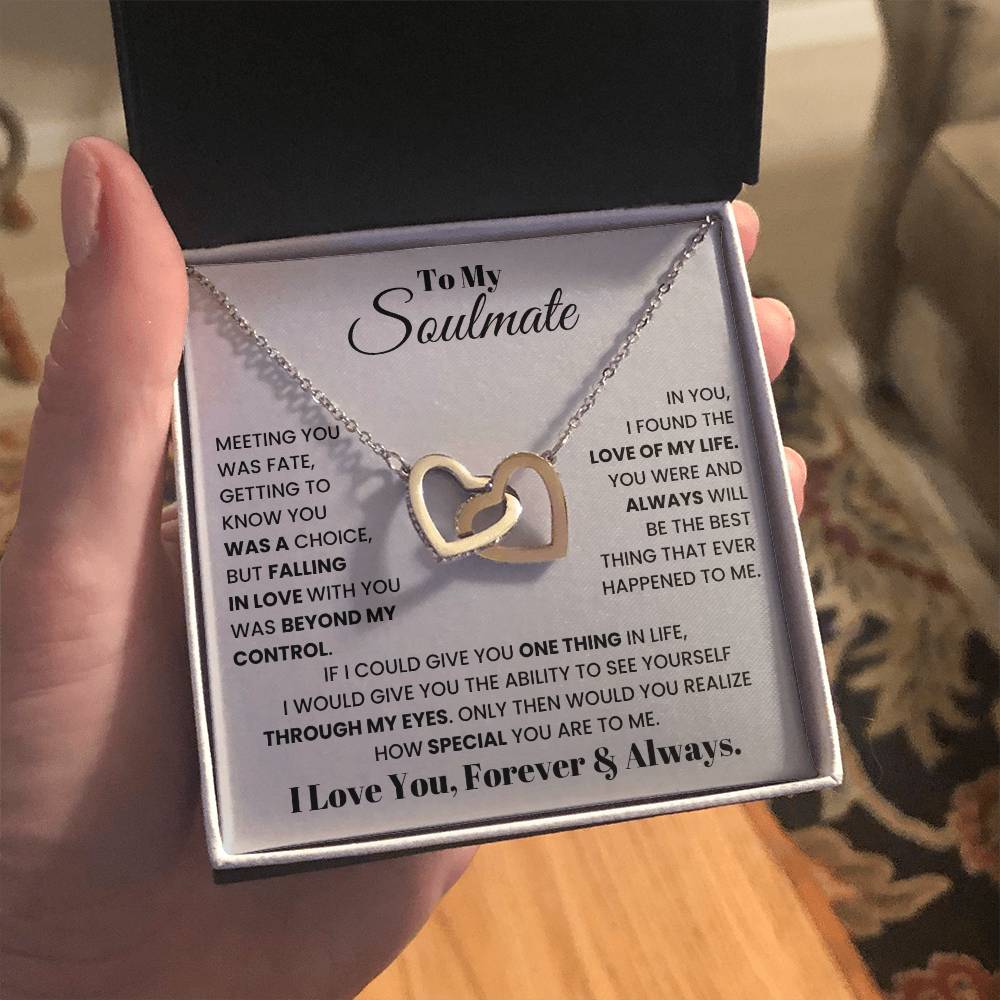 To My Soulmate - Intertwined Hearts Gift Set - SSM1 Jewelry ShineOn Fulfillment