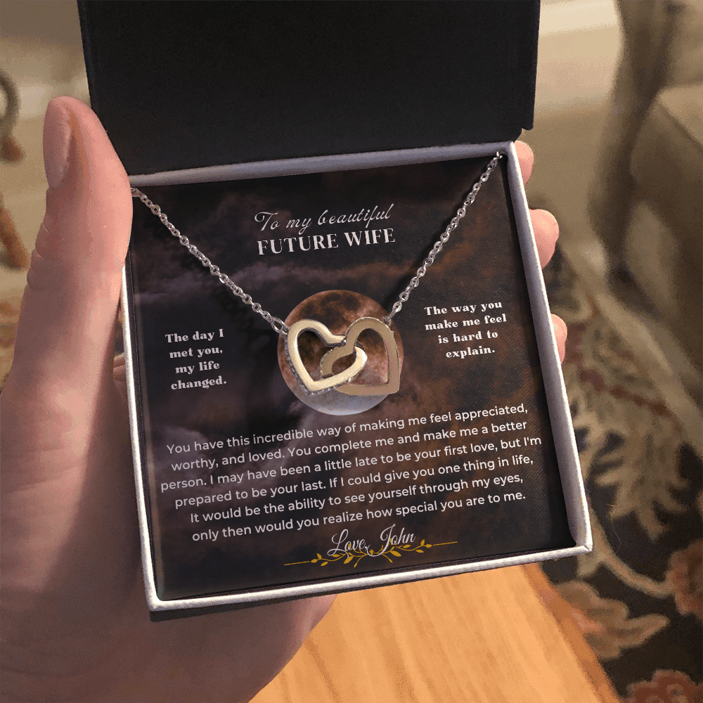To My Beautiful Future Wife - Intertwined Hearts Gift Set - SSV1 Jewelry ShineOn Fulfillment