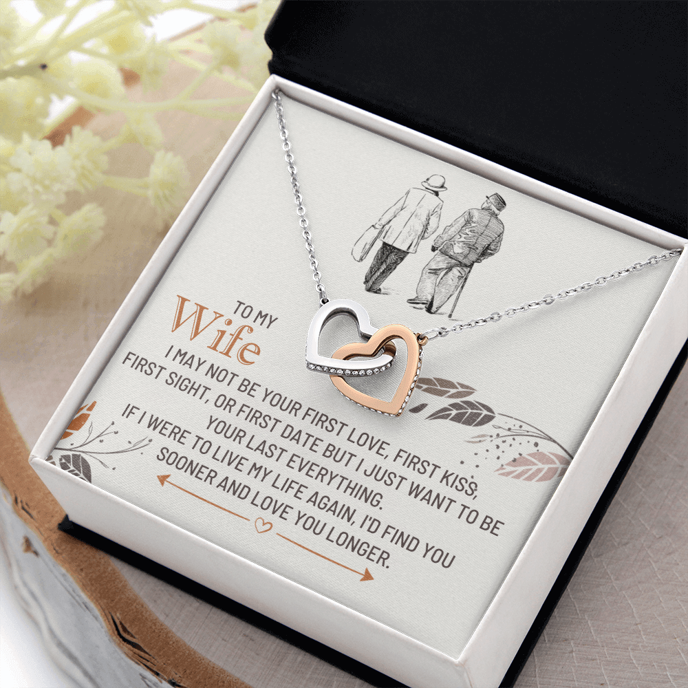 To My Wife - First Kiss - Forever Linked Hearts Gift Set - SSW25 Jewelry ShineOn Fulfillment