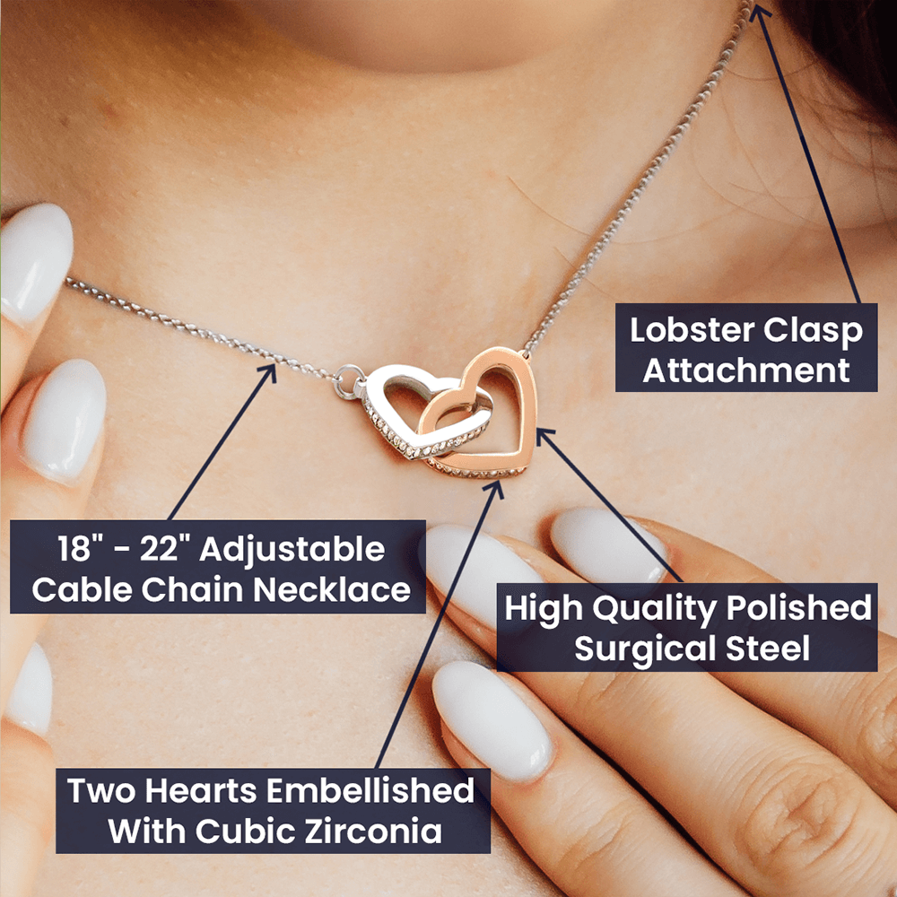 To My Soulmate – Christmas Interlocking Hearts Necklace