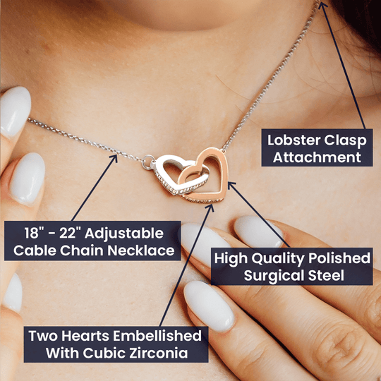 To My Soulmate – Christmas Interlocking Hearts Necklace