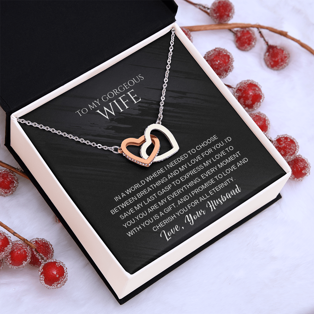 To My Gorgeous Wife - Forever Linked Hearts Gift Set - SSW23 Jewelry ShineOn Fulfillment