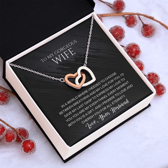 To My Gorgeous Wife - Forever Linked Hearts Gift Set - SSW23 Jewelry ShineOn Fulfillment