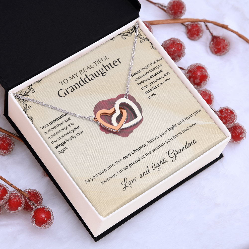 To My Granddaughter: Graduation Hearts Keepsake