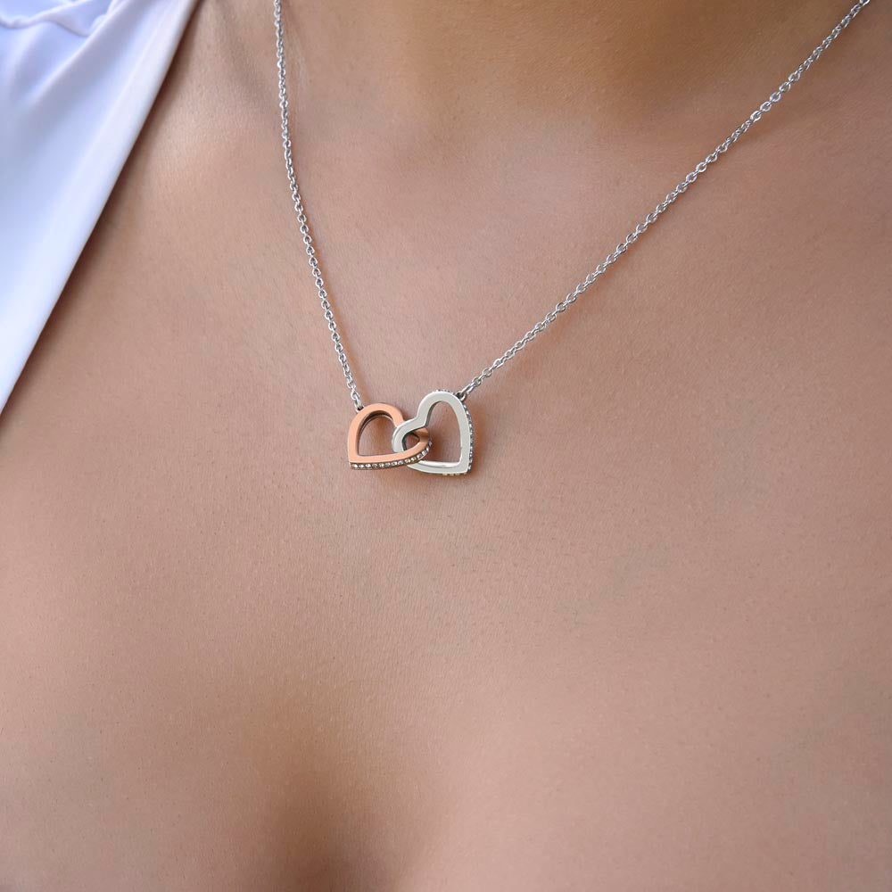 To My Beautiful Wife - 18k Interlocked-Hearts Necklace Gift Set - SS568V Jewelry ShineOn Fulfillment