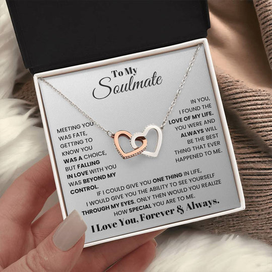 To My Soulmate - Intertwined Hearts Gift Set - SSM1 Jewelry ShineOn Fulfillment