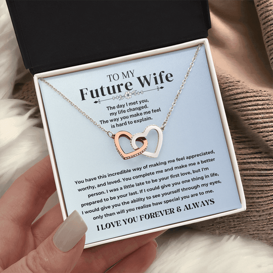 To My Future Wife - Intertwined Hearts Gift Set - SSV1 Jewelry ShineOn Fulfillment