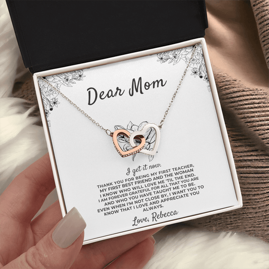 Dear Mom - I Get It Now - Personalized Sign Off - Gift Set - SS419 Jewelry ShineOn Fulfillment