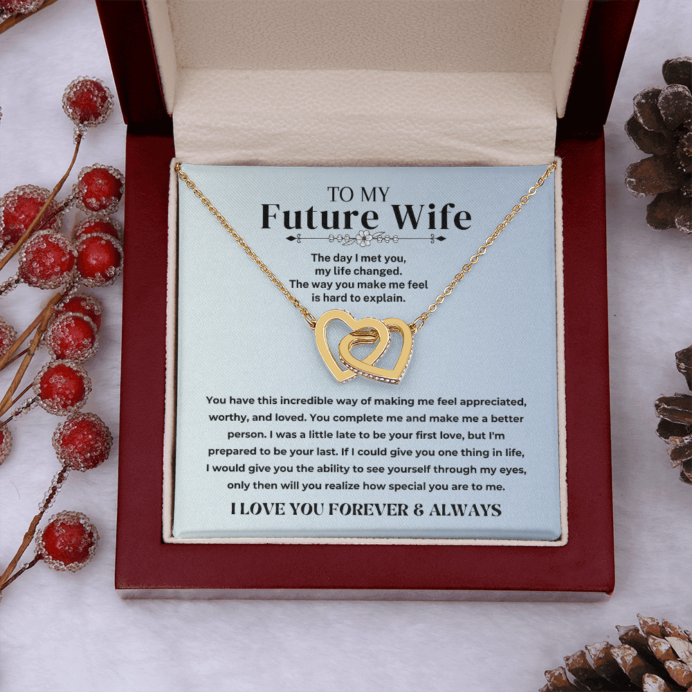 To My Future Wife - Intertwined Hearts Gift Set - SSV1 Jewelry ShineOn Fulfillment