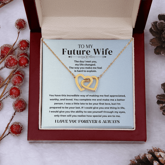To My Future Wife - Intertwined Hearts Gift Set - SSV1 Jewelry ShineOn Fulfillment