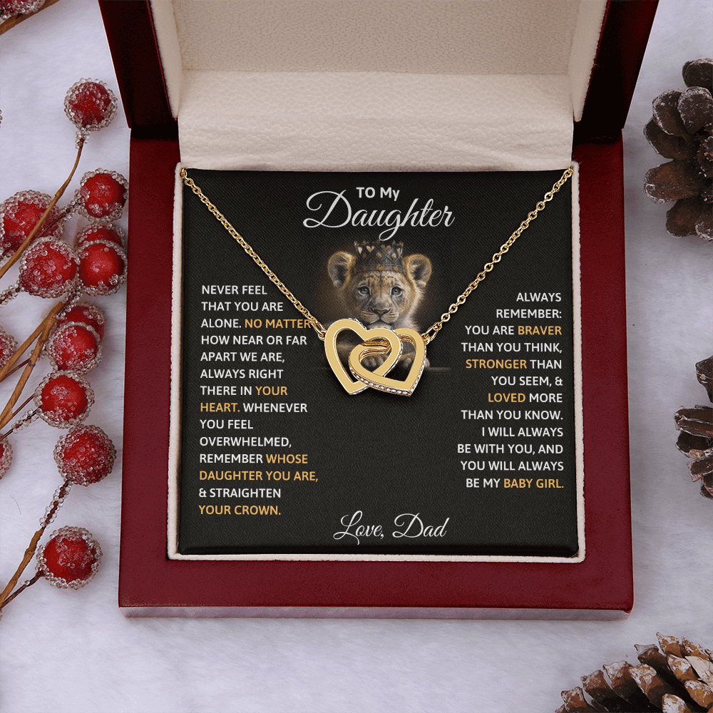 interlocking hearts keepsake luxury soulmate connection jewelry parents to daughter keepsake in a gift box