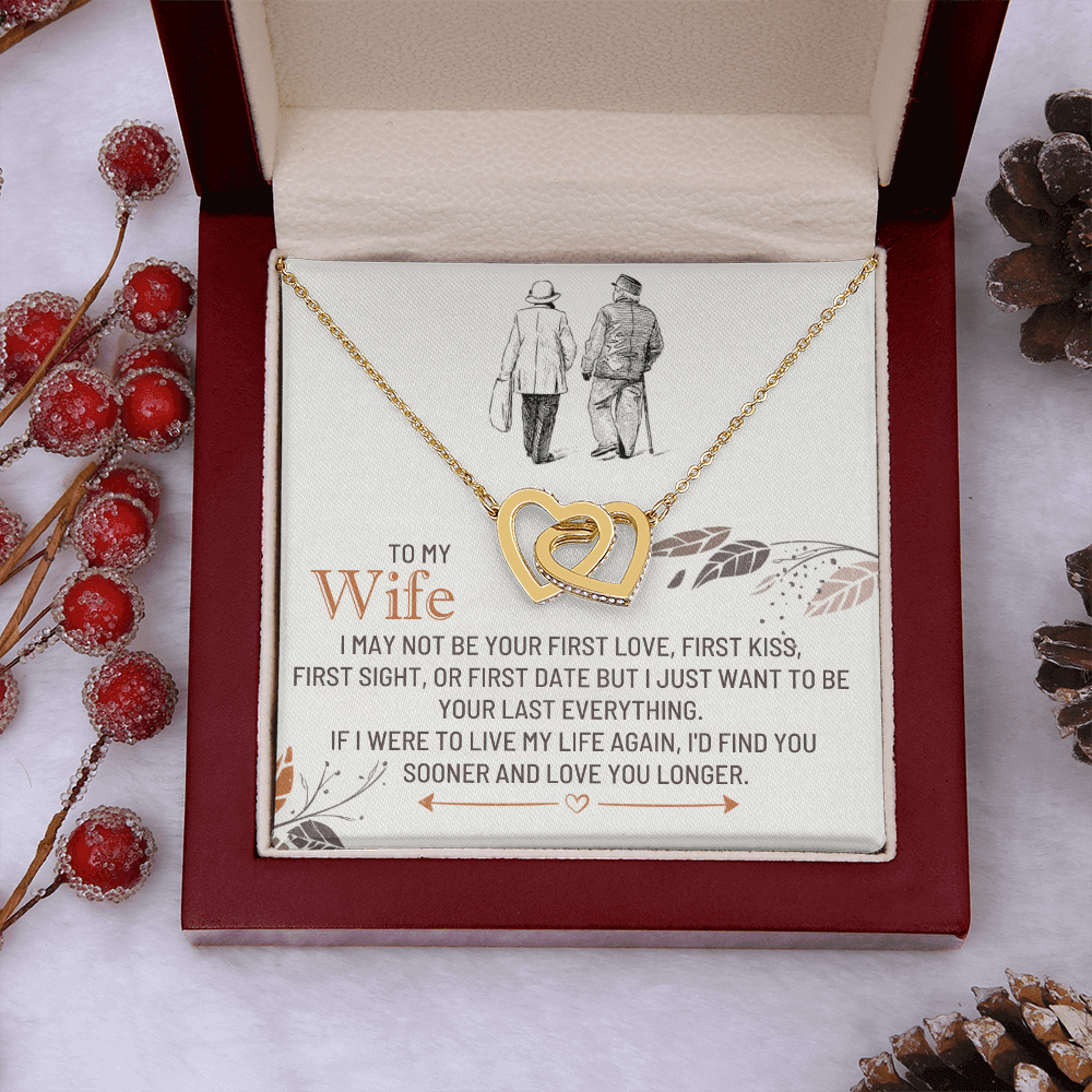 To My Wife - First Kiss - Forever Linked Hearts Gift Set - SSW25 Jewelry ShineOn Fulfillment