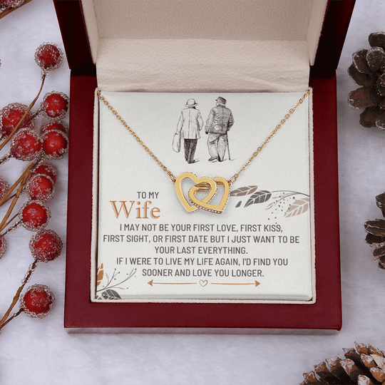 To My Wife - First Kiss - Forever Linked Hearts Gift Set - SSW25 Jewelry ShineOn Fulfillment