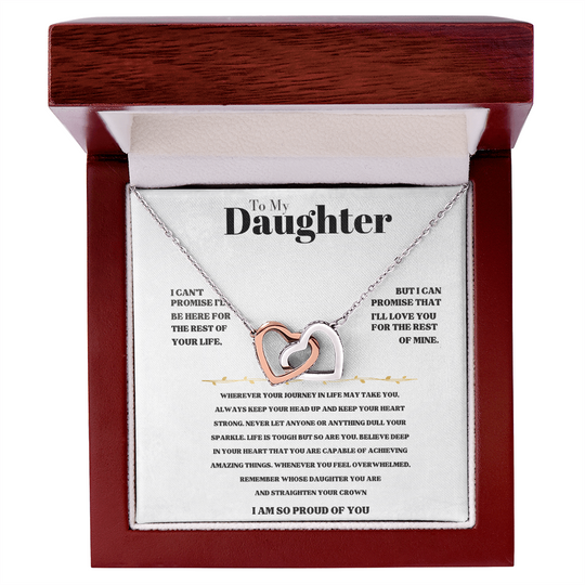 To My Daughter - Beautiful Gift Set - SS176 Jewelry ShineOn Fulfillment 14k White Gold Finish Luxury Box