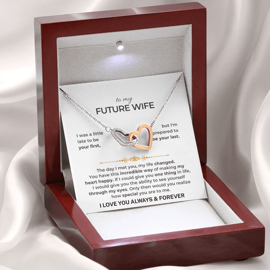 To My Future Wife - Intertwined Hearts Gift Set - SS503V12 Jewelry ShineOn Fulfillment