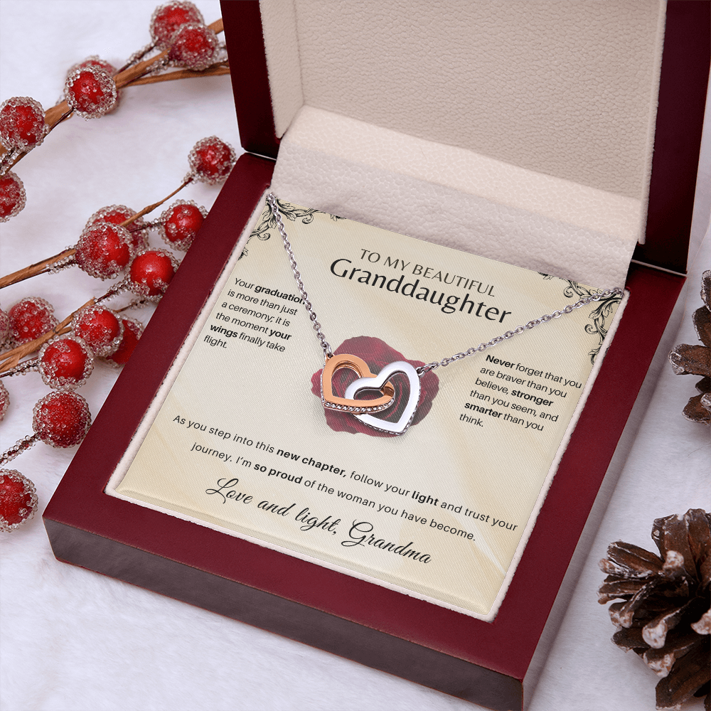 To My Granddaughter: Graduation Hearts Keepsake