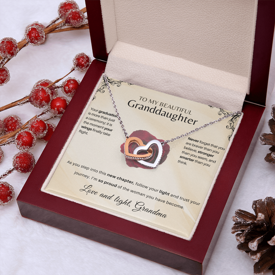 To My Granddaughter: Graduation Hearts Keepsake
