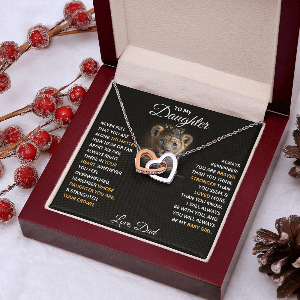 To My Daughter luxury soulmate connection jewelry parents to daughter keepsake in a beautiful gift box.