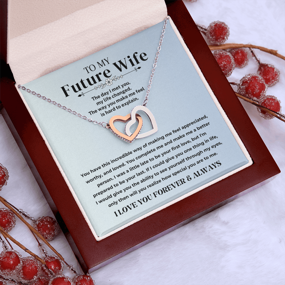 To My Future Wife - Intertwined Hearts Gift Set - SSV1 Jewelry ShineOn Fulfillment