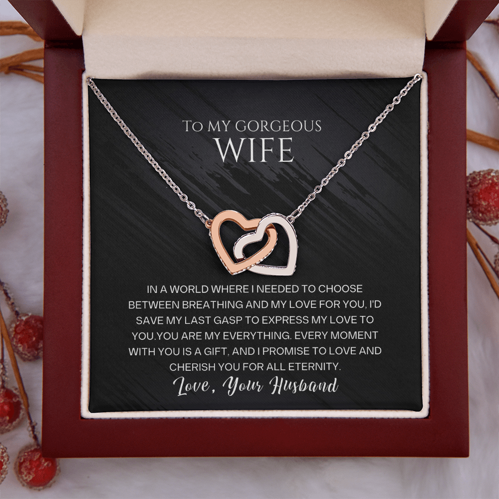 To My Gorgeous Wife - Forever Linked Hearts Gift Set - SSW23 Jewelry ShineOn Fulfillment