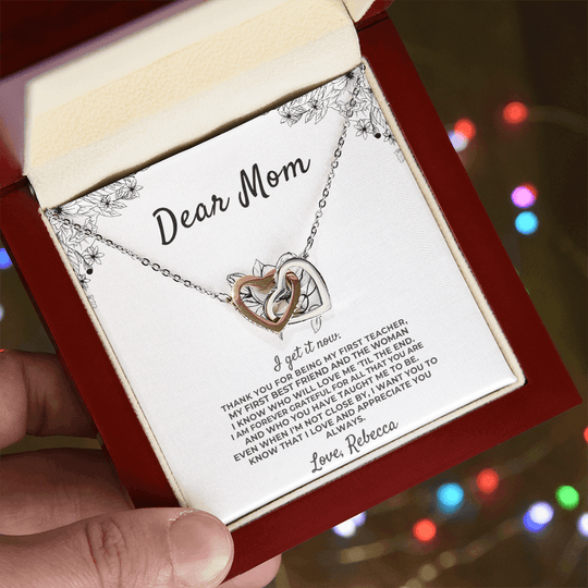 Dear Mom - I Get It Now - Personalized Sign Off - Gift Set - SS419 Jewelry ShineOn Fulfillment