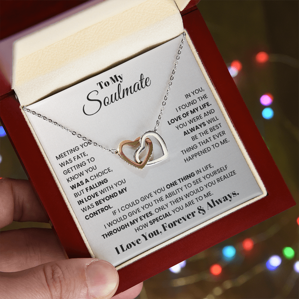 To My Soulmate - Intertwined Hearts Gift Set - SSM1 Jewelry ShineOn Fulfillment