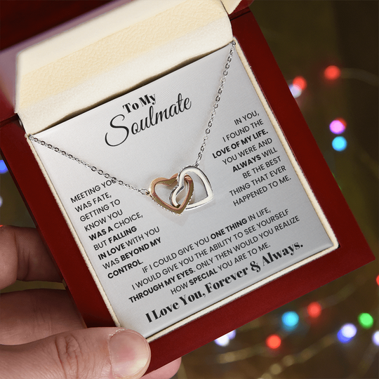 To My Soulmate - Intertwined Hearts Gift Set - SSM1 Jewelry ShineOn Fulfillment