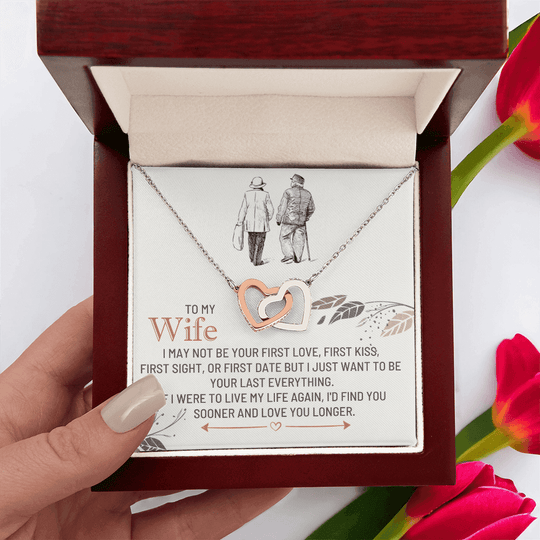 To My Wife - First Kiss - Forever Linked Hearts Gift Set - SSW25 Jewelry ShineOn Fulfillment