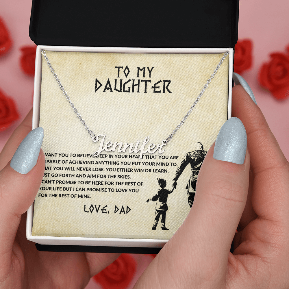 To My Daughter - Custom Name Neckle - SSD33 Jewelry ShineOn Fulfillment
