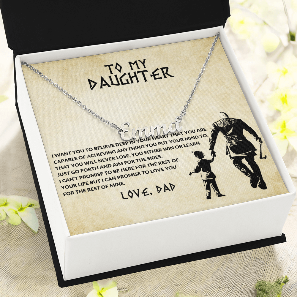 To My Daughter - Custom Name Neckle - SSD33 Jewelry ShineOn Fulfillment