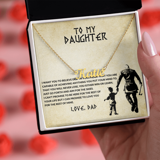 To My Daughter - Custom Name Neckle - SSD33 Jewelry ShineOn Fulfillment