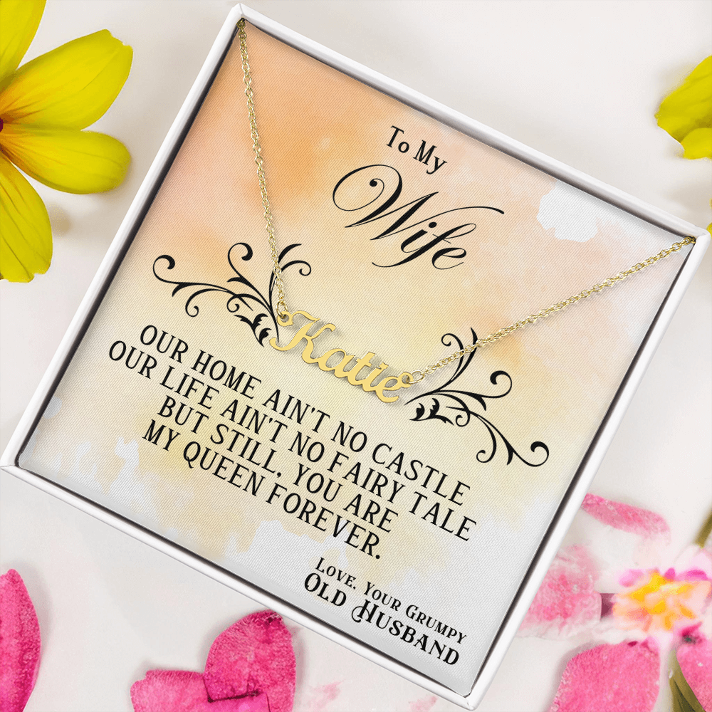 To My Wife - Custom Name Neckle - SSW22