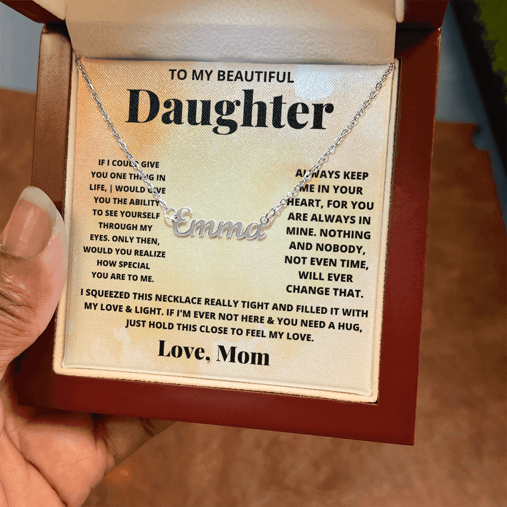 To My Daughter - Custom Name Neckle - SSD32 Jewelry ShineOn Fulfillment
