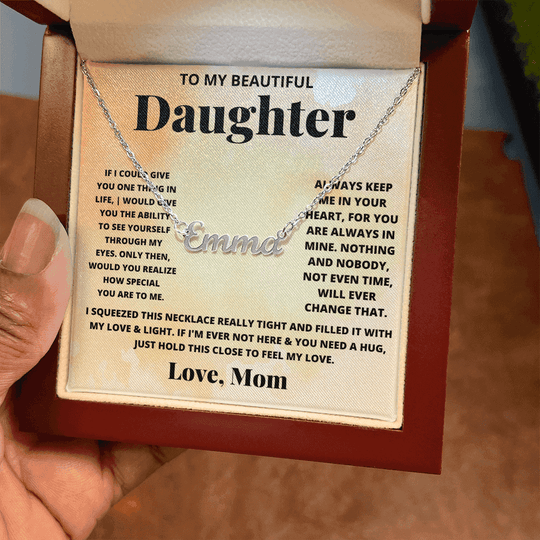 To My Daughter - Custom Name Neckle - SSD32 Jewelry ShineOn Fulfillment