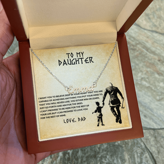 To My Daughter - Custom Name Neckle - SSD33 Jewelry ShineOn Fulfillment