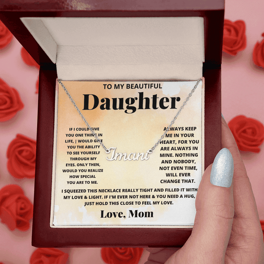 To My Daughter - Custom Name Neckle - SSD32 Jewelry ShineOn Fulfillment