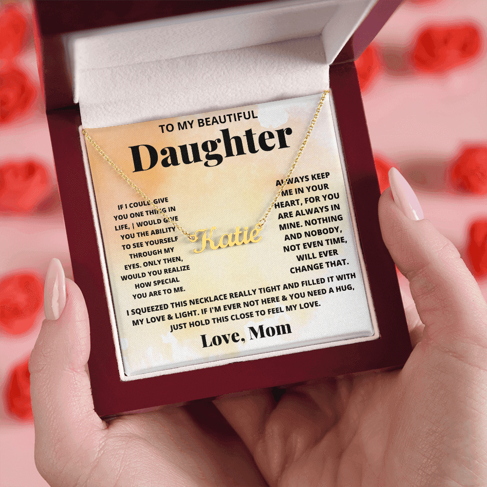 To My Daughter - Custom Name Neckle - SSD32 Jewelry ShineOn Fulfillment