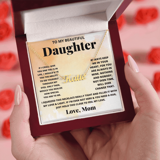 To My Daughter - Custom Name Neckle - SSD32 Jewelry ShineOn Fulfillment